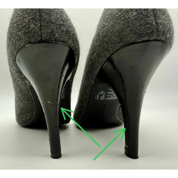 Fioni Heels Dark Gray Fabric Stiletto Women’s‎ Size 9 Sexy 71572-19 See Notes - Picture 11 of 11